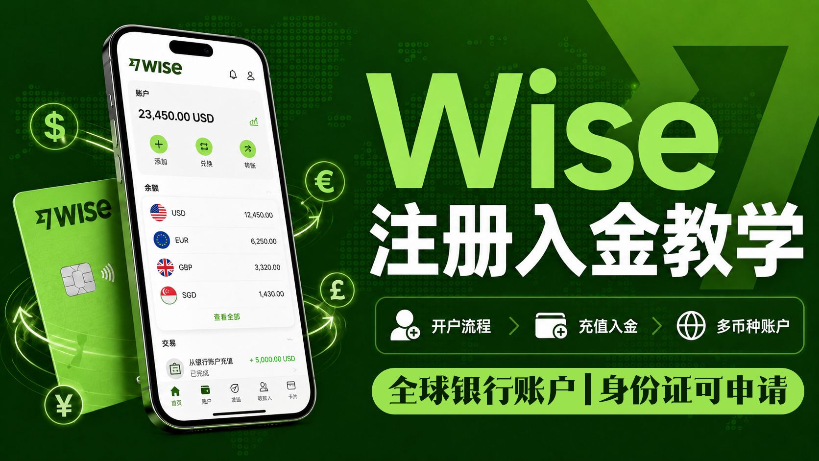 全网最详尽Wise注册入金全流程：手把手教你如何用身份证低成本拥有全球多币种银行账户（含首次入金实操技巧）